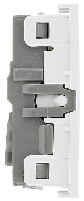 BG EMSW12ELW Euro Module 20AX 2-Way Key Switch - White (Emergency lighting test) - westbasedirect.com