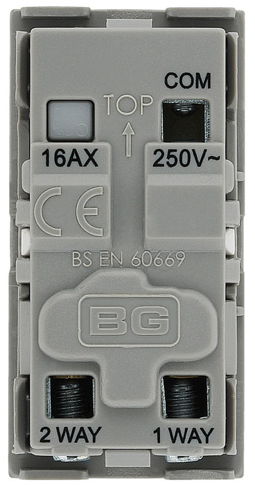 BG EMSW12KYG Euro Module 20AX 2-Way Key Switch - Grey - westbasedirect.com