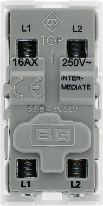 BG EMSW13W Euro Module 10AX Intermediate Switch - White - westbasedirect.com