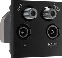 BG EMTVFMSAT2B Euro Module TV, Radio, Dual Satellite Module - Black