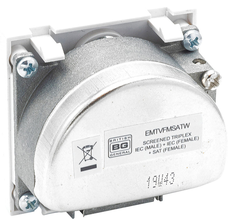 BG EMTVFMSATW Euro Module TV, Radio, Dual Satellite - White - westbasedirect.com