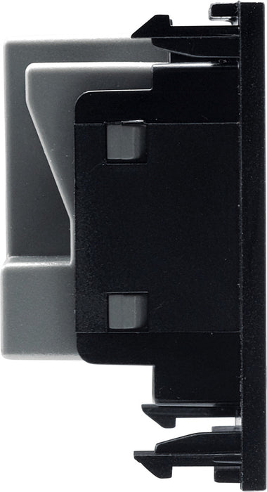 BG EMUKSB Euro Module 13A UK Unswitched Socket - Black - westbasedirect.com
