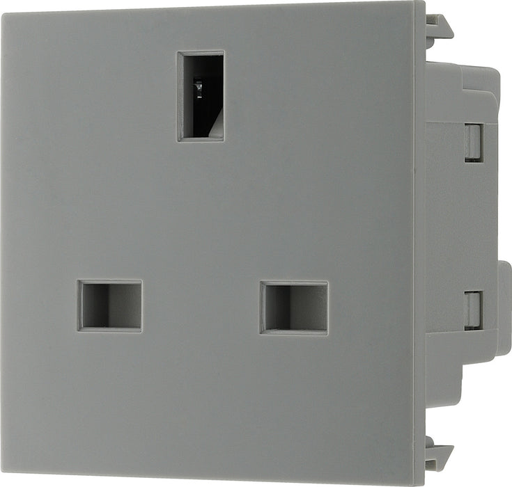 BG EMUKSG Euro Module 13A UK Unswitched Socket - Grey - westbasedirect.com