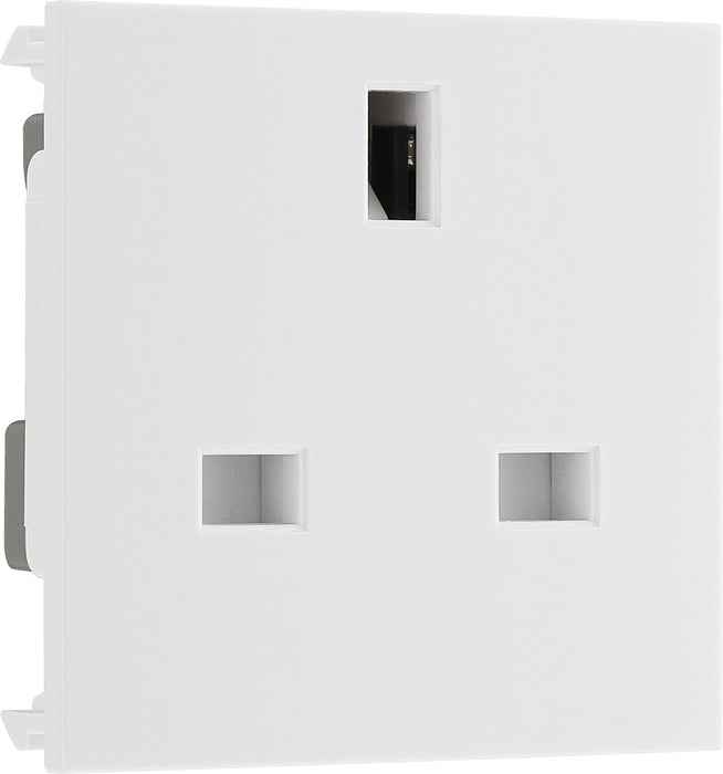 BG EMUKSW Euro Module 13A UK Unswitched Socket - White - westbasedirect.com