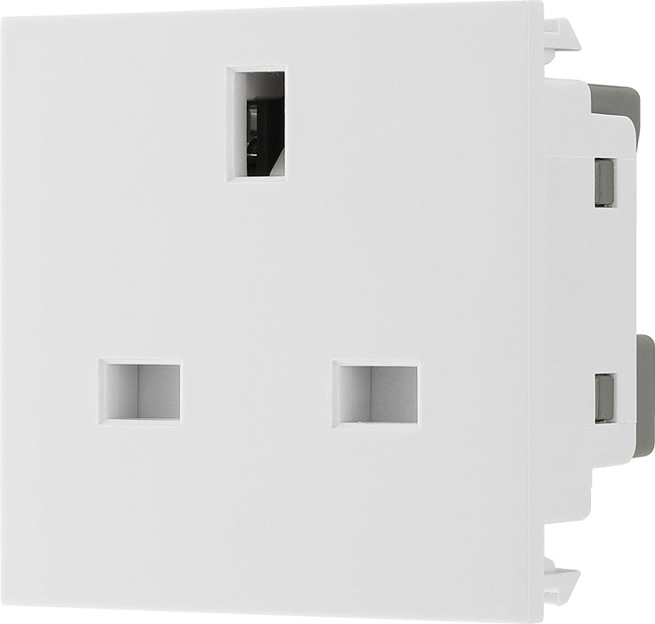 BG EMUKSW Euro Module 13A UK Unswitched Socket - White - westbasedirect.com