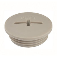 Wiska 10060628 EVSG M32 Plastic Metric Threaded Stop End - Light Grey
