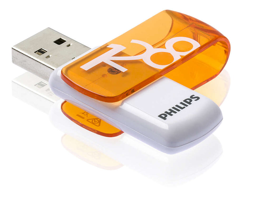 Philips USB 2.0 128GB Vivid Edition Orange - westbasedirect.com
