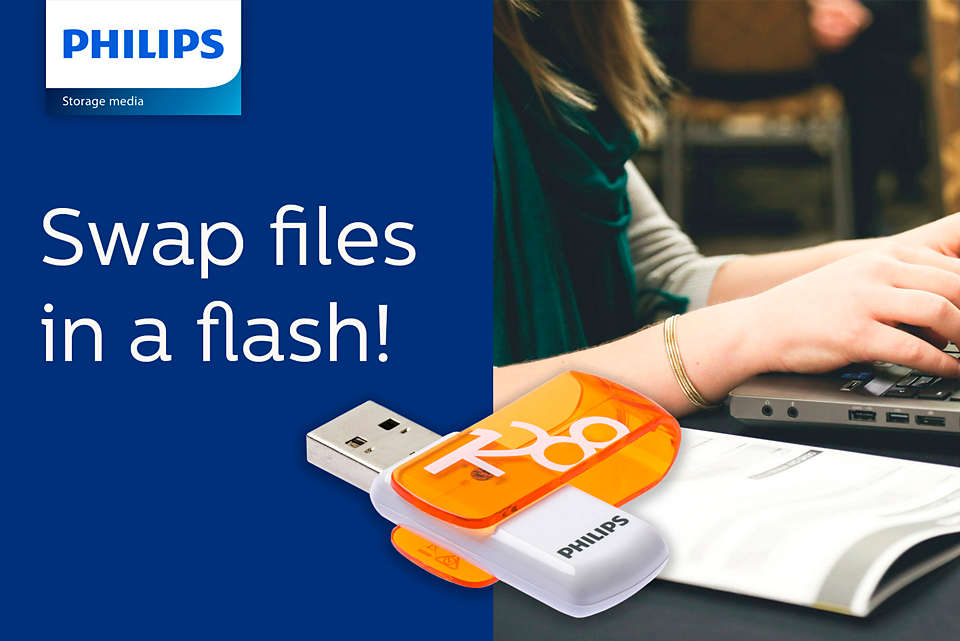 Philips USB 2.0 128GB Vivid Edition Orange - westbasedirect.com