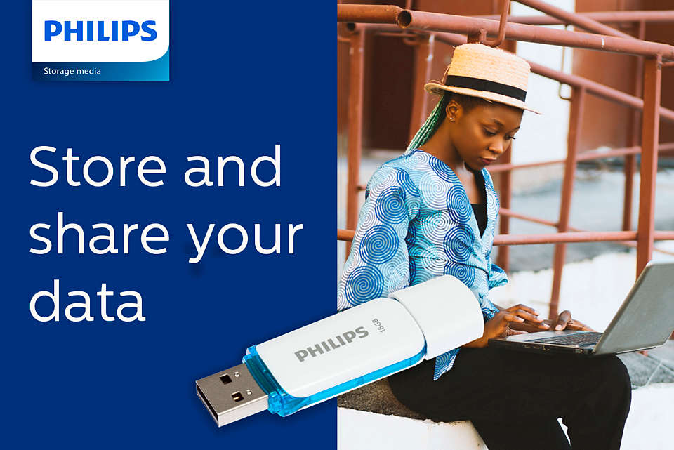 Philips USB 2.0 16GB Snow Edition Blue - westbasedirect.com