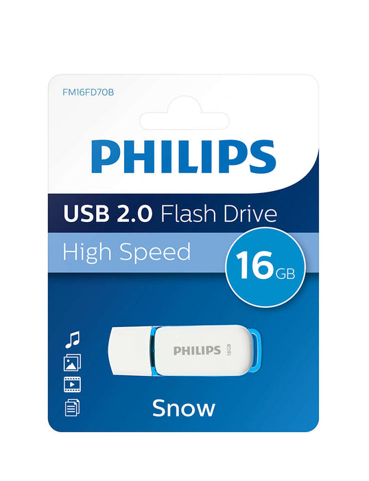 Philips USB 2.0 16GB Snow Edition Blue - westbasedirect.com