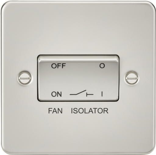 Knightsbridge FP1100PL Flat Plate 10AX 3 Pole Fan Isolator Switch - Pearl - westbasedirect.com