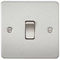 Knightsbridge FP1200BC Flat Plate 10AX 1G Intermediate Switch - Brushed Chrome