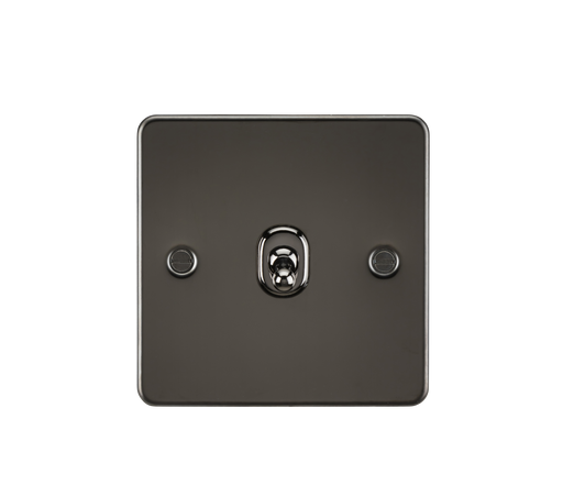 Knightsbridge FP12TOGGM Flat Plate 10AX 1G Intermediate Toggle Switch - Gunmetal - westbasedirect.com
