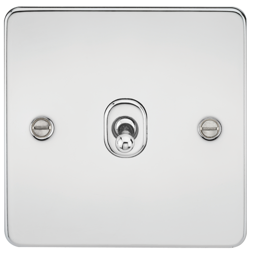 Knightsbridge FP12TOGPC Flat Plate 10AX 1G Intermediate Toggle Switch - Polished Chrome - westbasedirect.com
