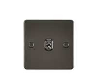 Knightsbridge FP1TOGGM Flat Plate 10AX 1G 2 Way Toggle Switch - Gunmetal