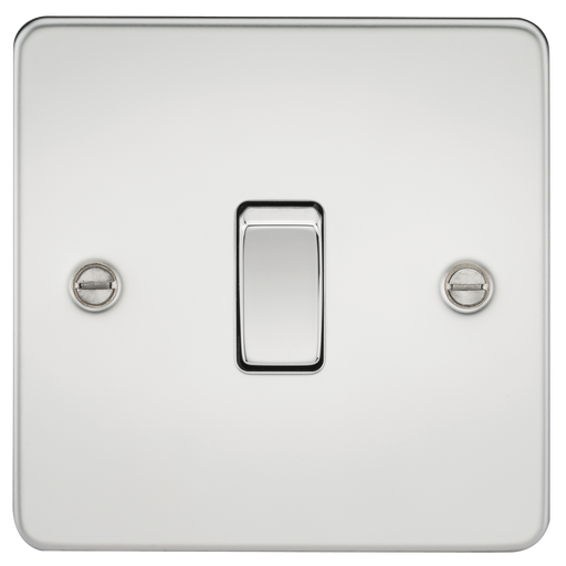 Knightsbridge FP2000PC Flat Plate 10AX 1G 2 Way Switch - Polished Chrome - westbasedirect.com