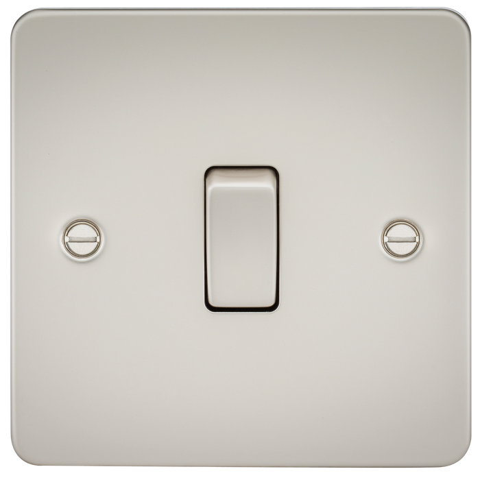 Knightsbridge FP2000PL Flat Plate 10AX 1G 2 Way Switch - Pearl - westbasedirect.com