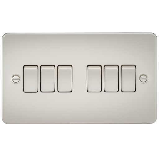 Knightsbridge FP4200PL Flat Plate 10AX 6G 2-Way Switch - Pearl - westbasedirect.com