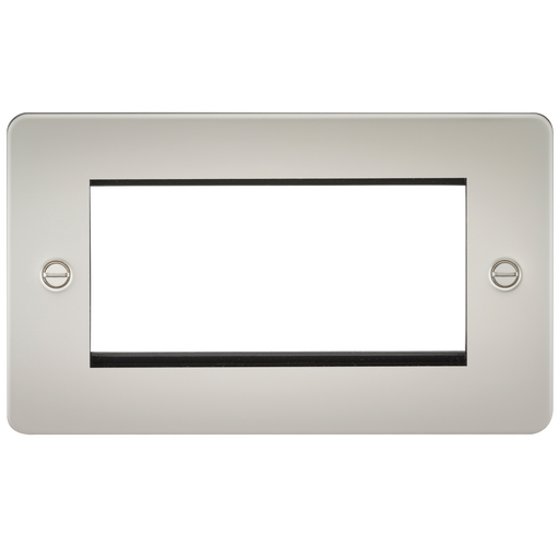 Knightsbridge FP4GPL Flat Plate 4G Modular Faceplate - Pearl - westbasedirect.com
