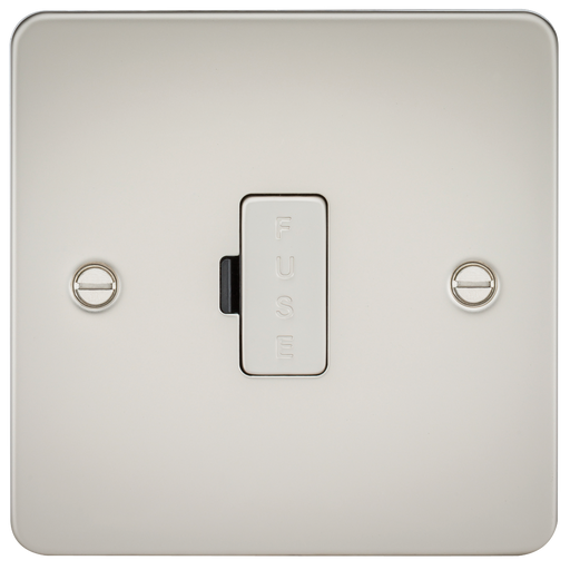 Knightsbridge FP6000PL Flat Plate 13A Fused Spur Unit - Pearl - westbasedirect.com