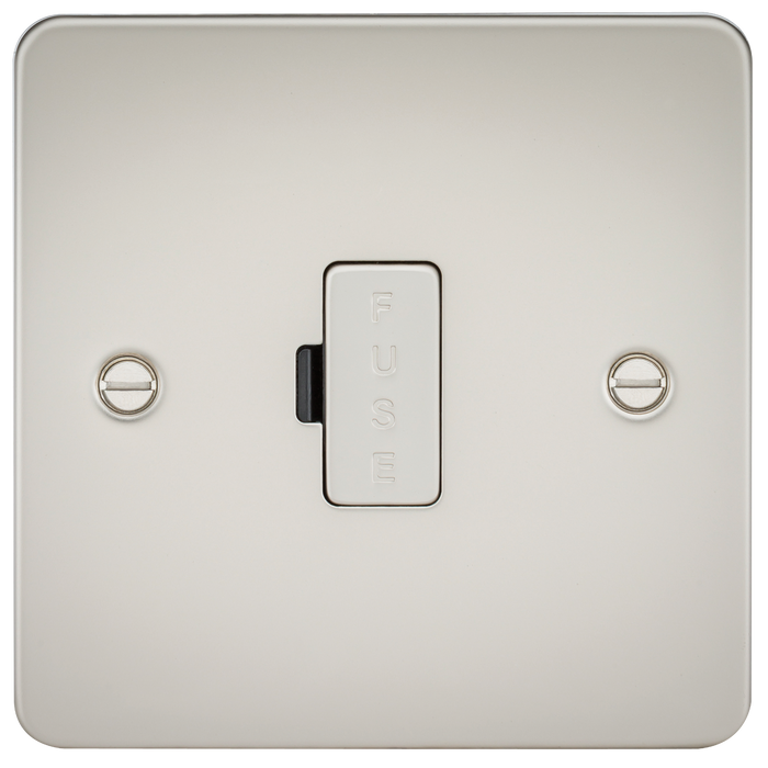 Knightsbridge FP6000PL Flat Plate 13A Fused Spur Unit - Pearl - westbasedirect.com