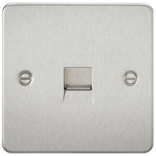 Knightsbridge FP7300BC Flat Plate Telephone Master Socket - Brushed Chrome - westbasedirect.com