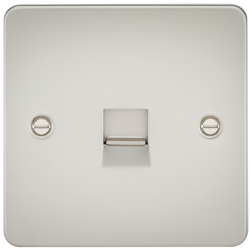 Knightsbridge FP7300PL Flat Plate Telephone Master Socket - Pearl - westbasedirect.com