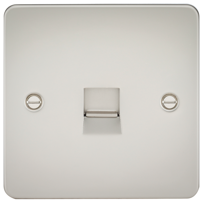 Knightsbridge FP7400PL Flat Plate Telephone Extension Socket - Pearl - westbasedirect.com