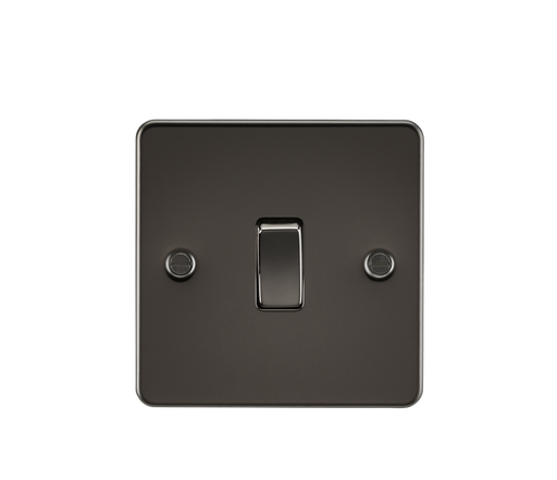 Knightsbridge FP8341GM Flat Plate 20A 1G DP Switch - Gunmetal - westbasedirect.com