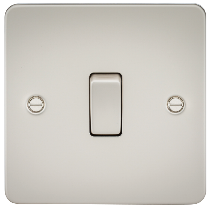 Knightsbridge FP8341PL Flat Plate 20A 1G DP Switch - Pearl - westbasedirect.com