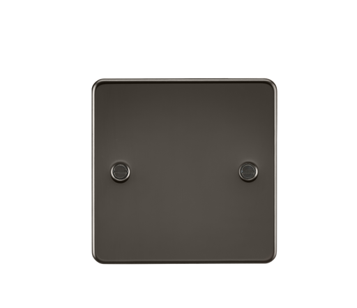 Knightsbridge FP8350GM Flat Plate 1G Blanking Plate - Gunmetal - westbasedirect.com