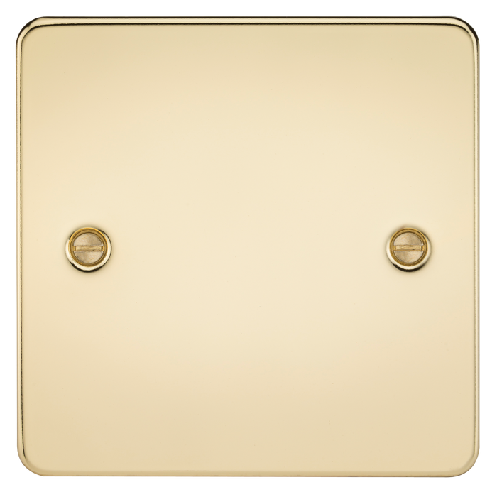 Knightsbridge FP8350PB Flat Plate 1G Blanking Plate - Polished Brass - westbasedirect.com