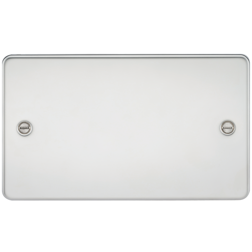Knightsbridge FP8360PC Flat Plate 2G Blanking Plate - Polished Chrome - westbasedirect.com