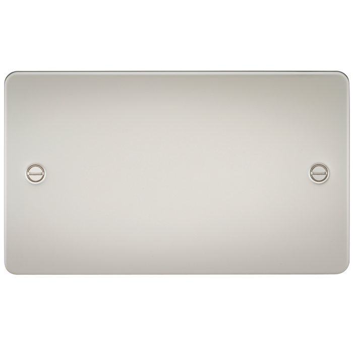 Knightsbridge FP8360PL Flat Plate 2G Blanking Plate - Pearl - westbasedirect.com