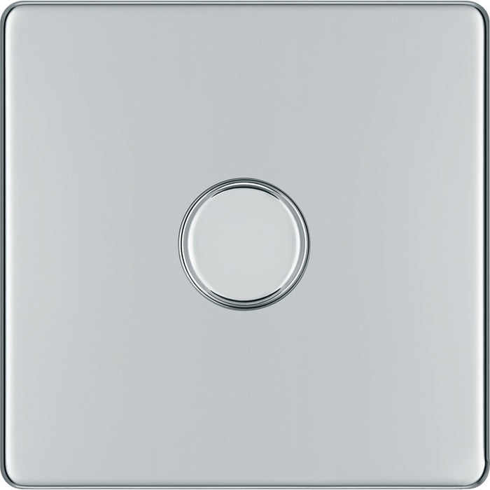 BG FPC81 Flatplate Screwless 2-Way Single Trailing Edge Dimmer Push On/Off - Polished Chrome - westbasedirect.com