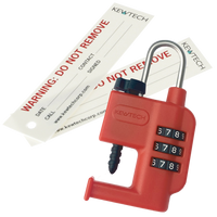 Kewtech FUSELOK Combination Lock Off Device for Fused Spur inc 2 x Warning Tags