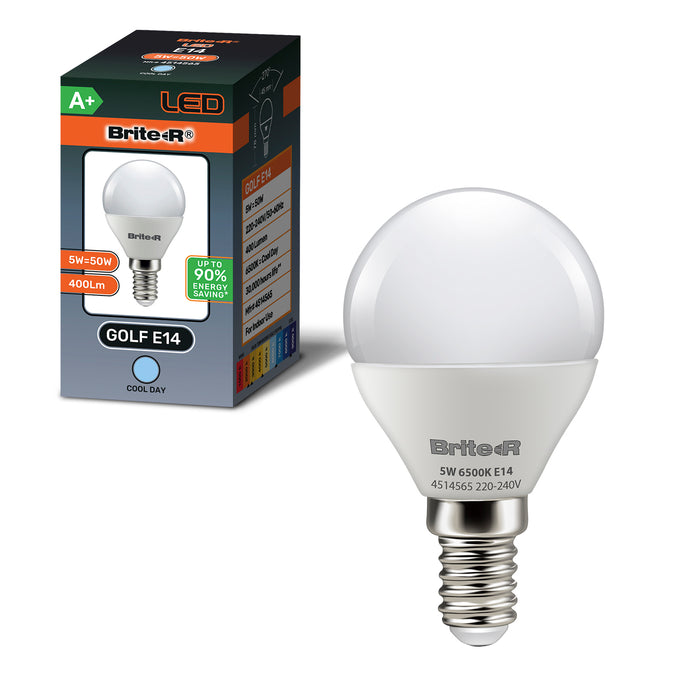 Brite-R 5W E14 SES Golf LED Bulb Cool White 6500K - westbasedirect.com