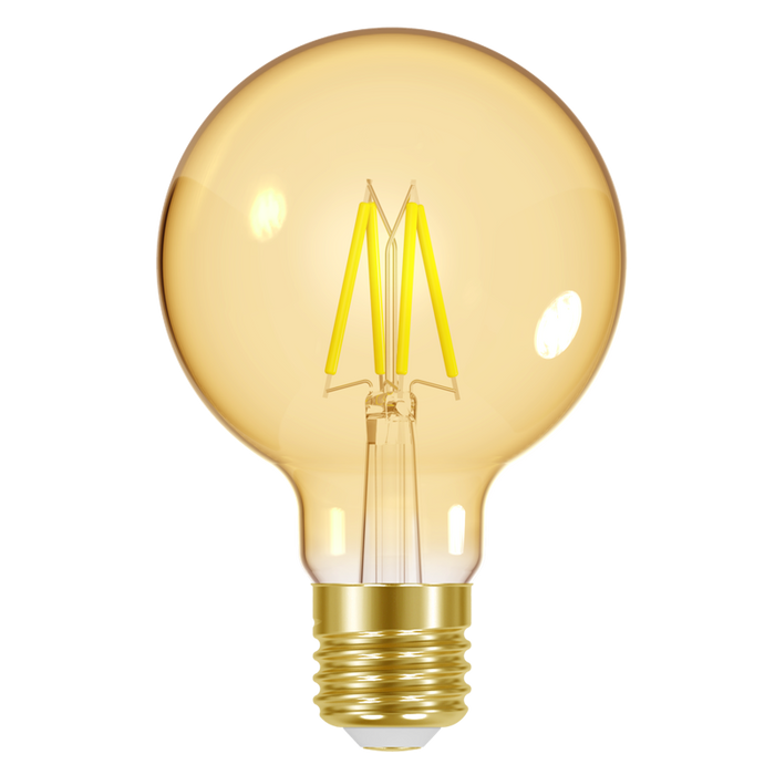 Energizer 5W 470lm E27 ES G80 Filament Gold LED Bulb Warm White 2200K Dimmable - westbasedirect.com
