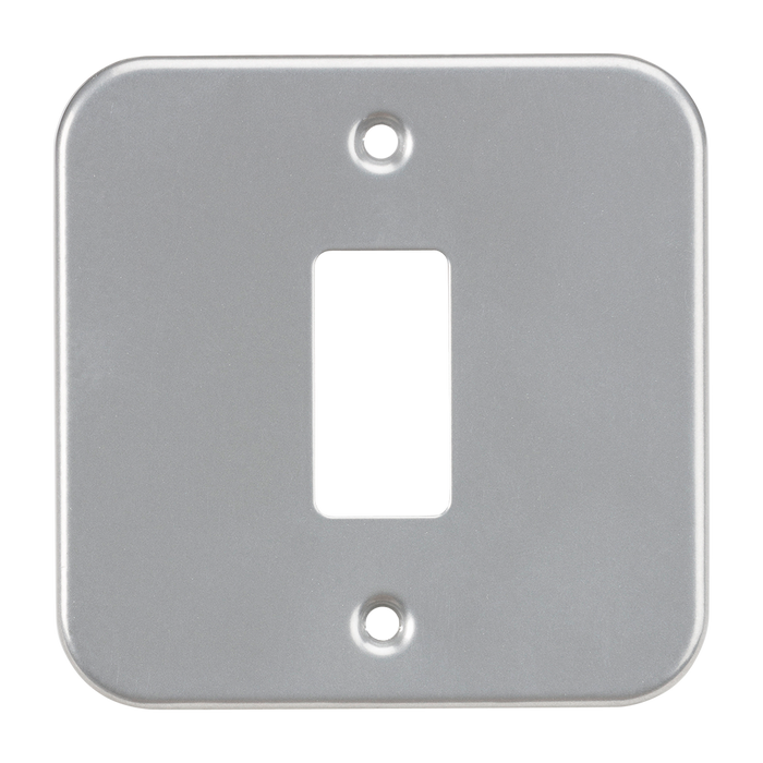 Knightsbridge GDFP001M Metal Clad 1G Grid Faceplate - westbasedirect.com