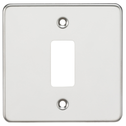 Knightsbridge GDFP001PC Flat Plate 1G Grid Faceplate - Polished Chrome - westbasedirect.com