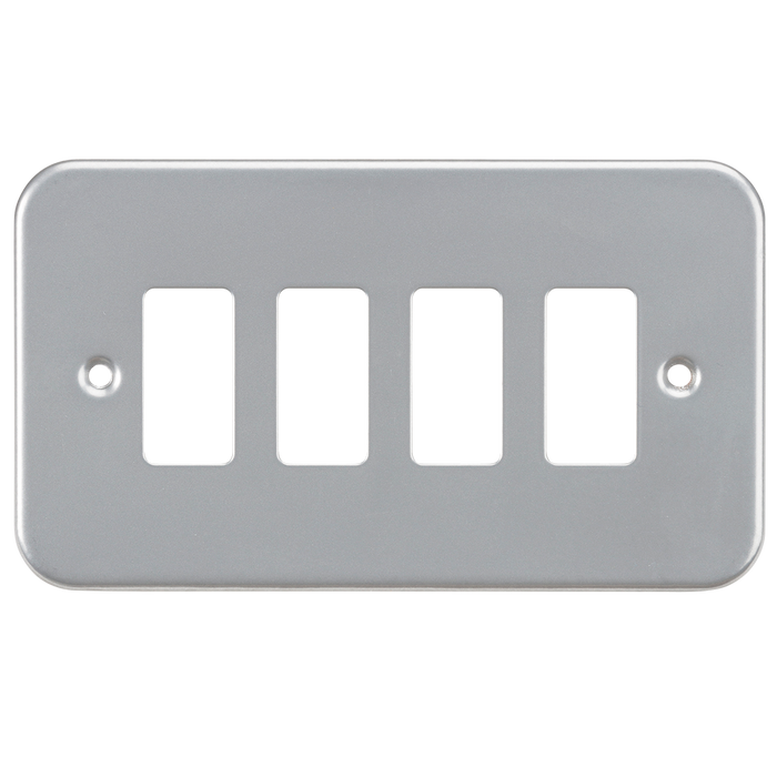 Knightsbridge GDFP004M Metal Clad 4G Grid Faceplate - westbasedirect.com