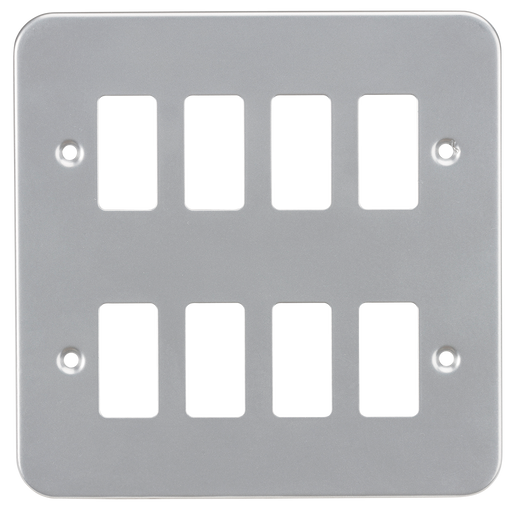 Knightsbridge GDFP008M Metal Clad 8G Grid Faceplate - westbasedirect.com