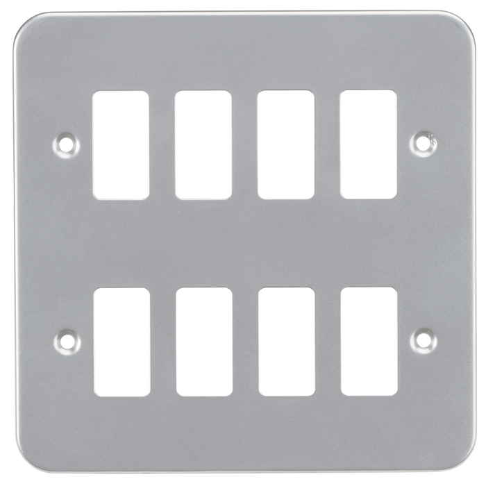 Knightsbridge GDFP008M Metal Clad 8G Grid Faceplate - westbasedirect.com