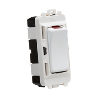 Knightsbridge GDM003MW 20AX DP Module + LED Indicator - Matt White