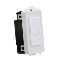 Knightsbridge GDM014MW 1G 1-Way 10-200W 10-100W LED Trailing Edge Dimmer (Press Type) - Matt White