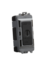 Knightsbridge GDM021MB 10A Fan Isolator Key Switch Module - Matt Black