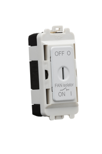 Knightsbridge GDM021MW 10A Fan Isolator Key Switch Module - Matt White