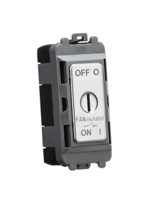 Knightsbridge GDM021PC 10A Fan Isolator Key Switch Module - Polished Chrome