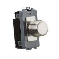 Knightsbridge GDM022BC 6A 1G 2-Way Dummy Dimmer Module - Brushed Chrome
