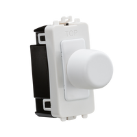 Knightsbridge GDM200MW 1G 2-Way 10-200W 10-100W LED Trailing Edge Dimmer - Matt White